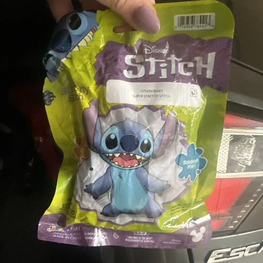 Disney 3 1/2” Stitch Jumbo Jiggly Ja-Ru Jaru 2023 Squeeze Stretch - NEW -